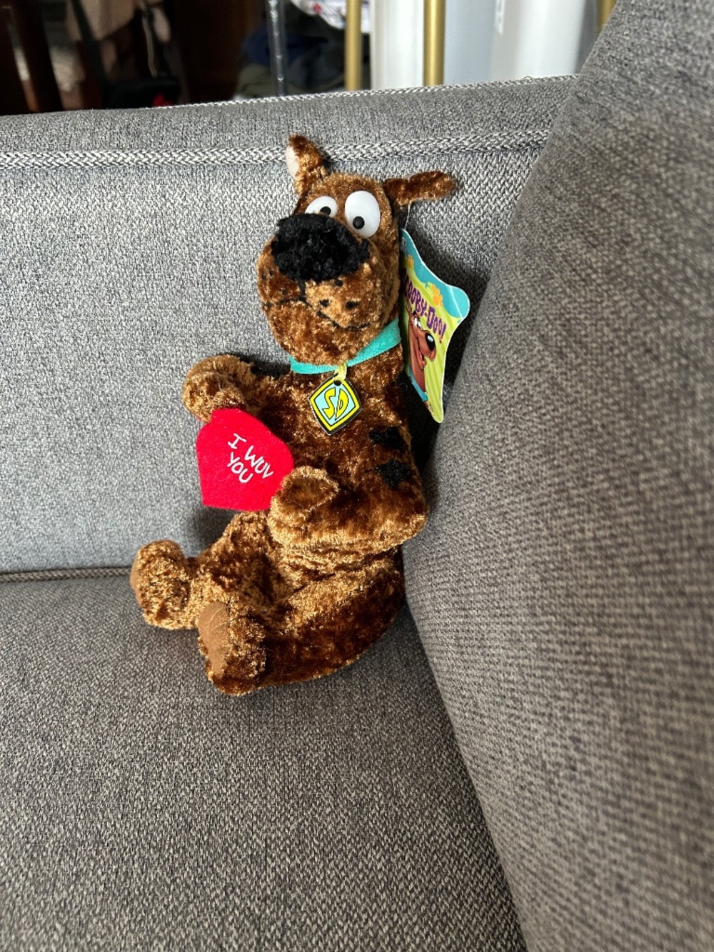 Vintage Scooby-Doo "I Wuv You" Plush 9" Stuffed Animal Toy NWT